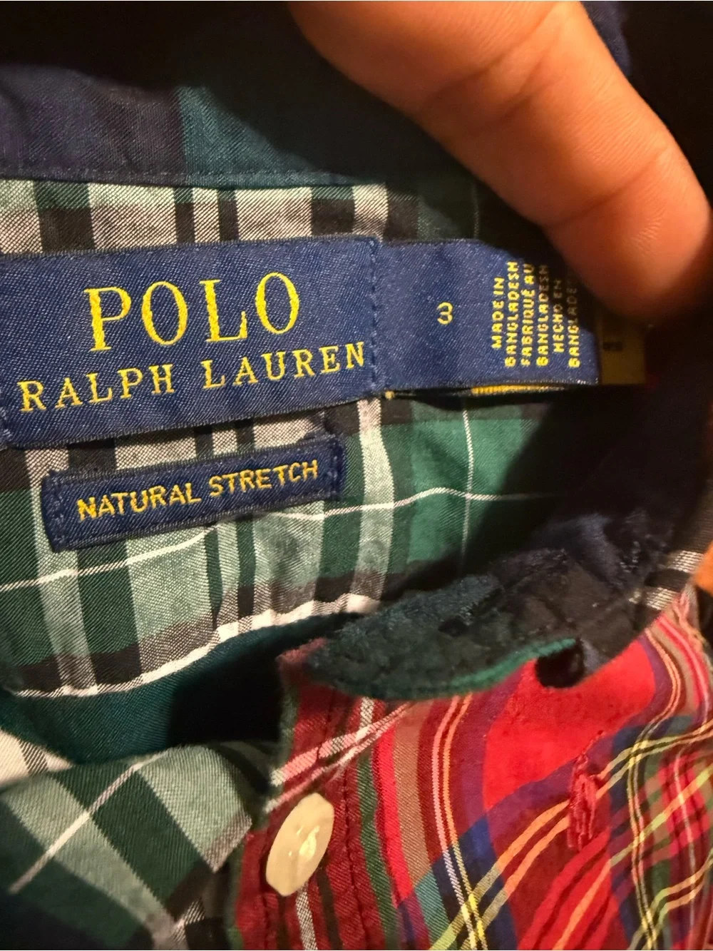 Ralph Lauren Mixed Plaid Button-Front Dress - Red & Green